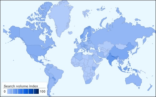 Map of interest in Google+