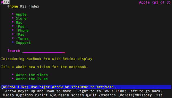 text based browsers