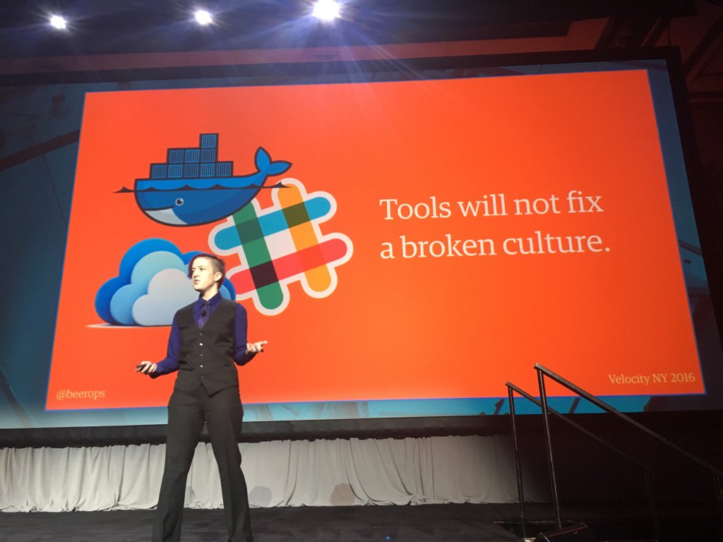 "Switching from Hipchat to Slack and Docker Docker Docker will not fix your culture."