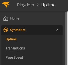 Pingdom Uptime Navigation